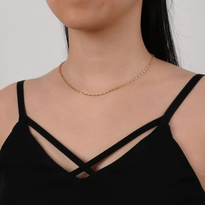 Made in Italy 18K Gold Over Silver 16 Inch Solid Chain Necklace