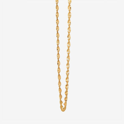 Made in Italy 18K Gold Over Silver 16 Inch Solid Chain Necklace