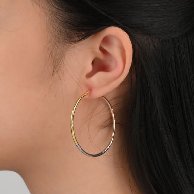 18K Gold Over Silver 45.2mm Hoop Earrings
