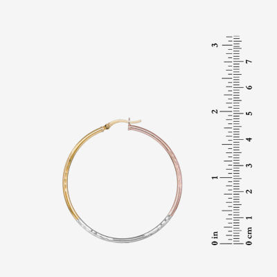 18K Gold Over Silver 45.2mm Hoop Earrings