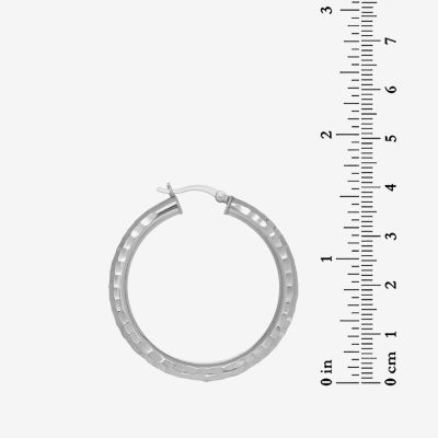 Sterling Silver 38mm Hoop Earrings