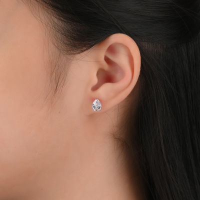 DiamonArt® 4 1/4 CT. T.W. White Cubic Zirconia Sterling Silver 8.5mm Stud Earrings