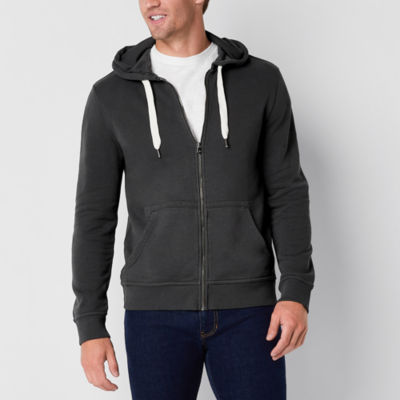 mutual weave Mens Long Sleeve Zipper Hoodie