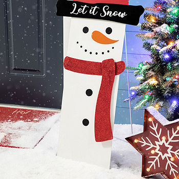 Glitzhome Snowman Yard Decoration - Handcrafted Metal Christmas