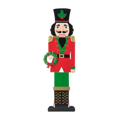 Glitzhome Metal Nutcracker Decor Christmas Porch Sign