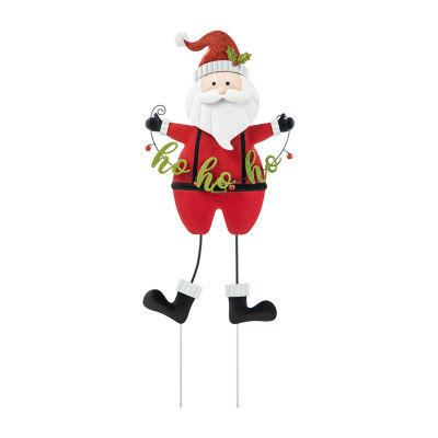 Glitzhome Metal Santa Hohoho Christmas Yard Art