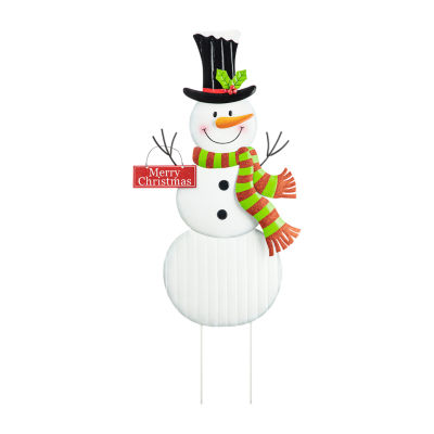 Glitzhome Metal Snowman Christmas Holiday Yard Art