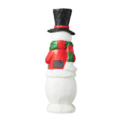 Glitzhome Resin Snowman Decor Christmas Porch Sign