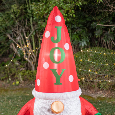 Glitzhome 6ft Lighted Gnome Decor Christmas Outdoor Inflatable