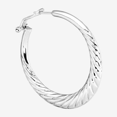 Sterling Silver 50mm Infinity Hoop Earrings