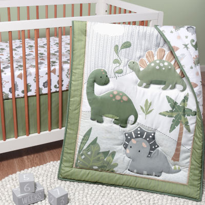 The Peanutshell Dinosaur Dreams 3-pc. Crib Bedding Set