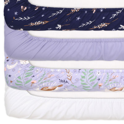 The Peanutshell Lunar Love 4-pc. Crib Sheet