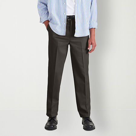 Dockers Signature Iron Free Khaki With Stain Defender Mens Comfort Waistband Straight Relaxed Fit Flat Front Pant, 32 30, Gray