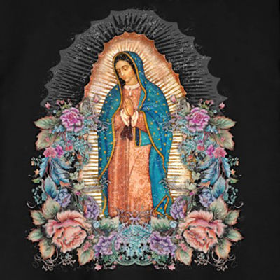 Mens Short Sleeve Virgin Mary Graphic T-Shirt