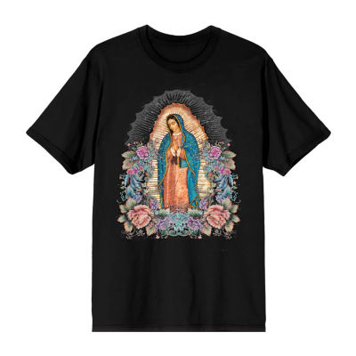 Mens Short Sleeve Virgin Mary Graphic T-Shirt