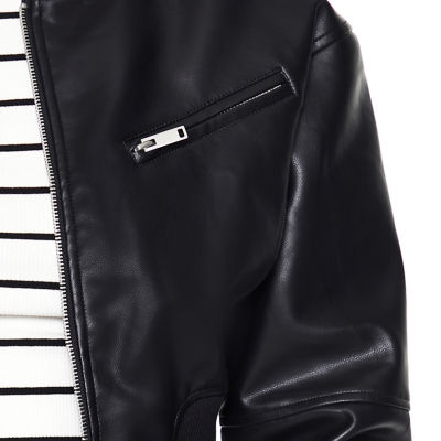 Forever 21 Faux Leather Lightweight Juniors Bomber Jacket