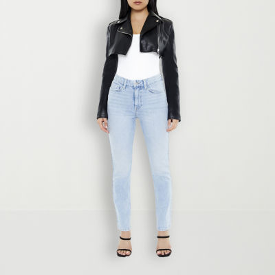 Forever 21 Faux Leather Lightweight Juniors Cropped Jacket