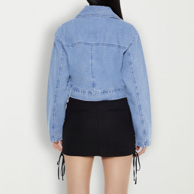 Forever 21 Lightweight Denim Juniors Motorcycle Jacket