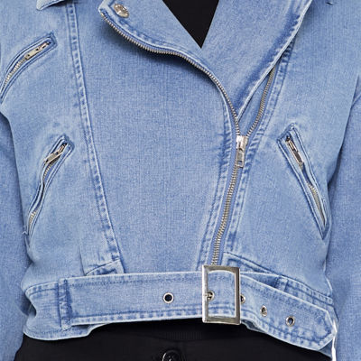 Forever 21 Lightweight Denim Juniors Motorcycle Jacket