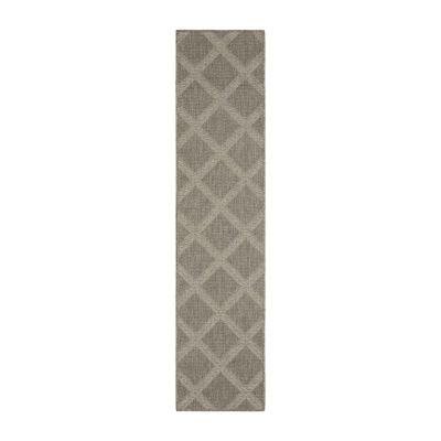 Covington Home Carina Woven Diamonds 24"X90" Indoor Outdoor Rectangular Runner