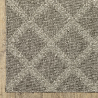 Covington Home Carina Woven Diamonds 39"X60" Indoor Outdoor Rectangular Accent Rug