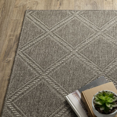 Covington Home Carina Woven Diamonds Indoor Outdoor Rectangular Area Rug