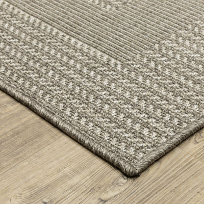 Covington Home Carina Textured Border 39"X60" Indoor Outdoor Rectangular Accent Rug