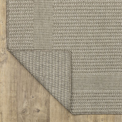 Covington Home Carina Textured Border Indoor Outdoor Rectangular Area Rug