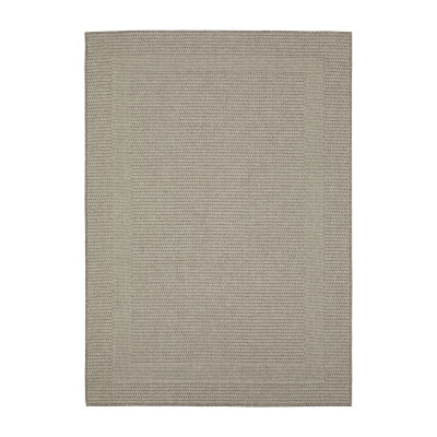 Covington Home Carina Textured Border Indoor Outdoor Rectangular Area Rug