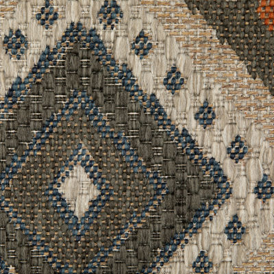 Covington Home Long Island Tribal Diamonds 39"X60" Indoor Outdoor Rectangular Accent Rug