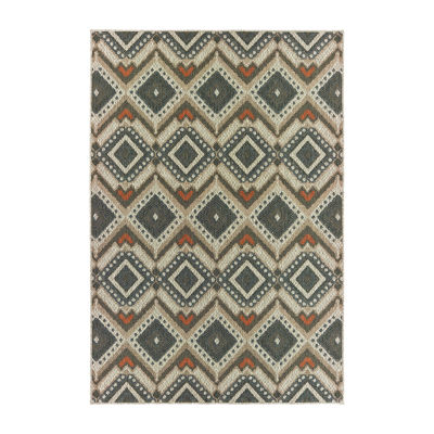 Covington Home Long Island Tribal Diamonds Indoor Outdoor Rectangular Area Rug