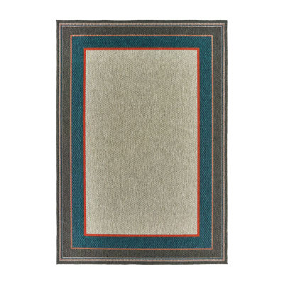 Covington Home Long Island Casual Border 39"X60" Indoor Outdoor Rectangular Accent Rug