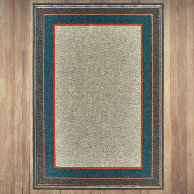 Covington Home Long Island Casual Border Indoor Outdoor Rectangular Area Rug