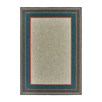 Covington Home Long Island Casual Border Indoor Outdoor Rectangular Area Rug