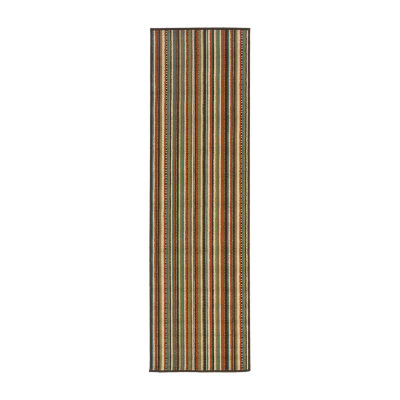 Covington Home Majorca Vertical Stripes 27"X90" Indoor Outdoor Rectangular Runner