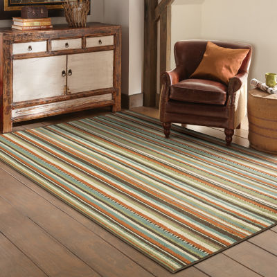 Covington Home Majorca Vertical Stripes Indoor Outdoor Rectangular Accent Rug