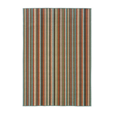 Covington Home Majorca Vertical Stripes Indoor Outdoor Rectangular Accent Rug