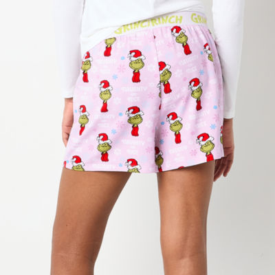 Grinch Womens Juniors Pajama Shorts