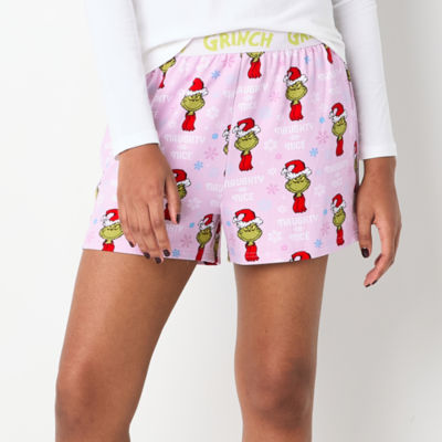 Grinch Womens Juniors Pajama Shorts