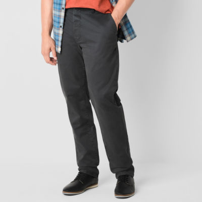 mutual weave Everyday Taper Mens Big and Tall Easy-on + Easy-off Adaptive Straight Fit Flat Front Pants