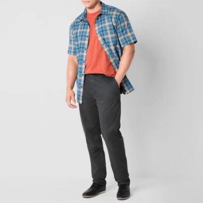 mutual weave Everyday Taper Mens Big and Tall Easy-on + Easy-off Adaptive Straight Fit Flat Front Pant