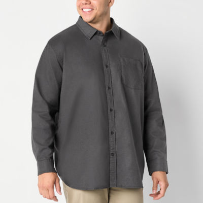 mutual weave Big and Tall Mens Regular Fit Long Sleeve Button-Down Oxford Shirt