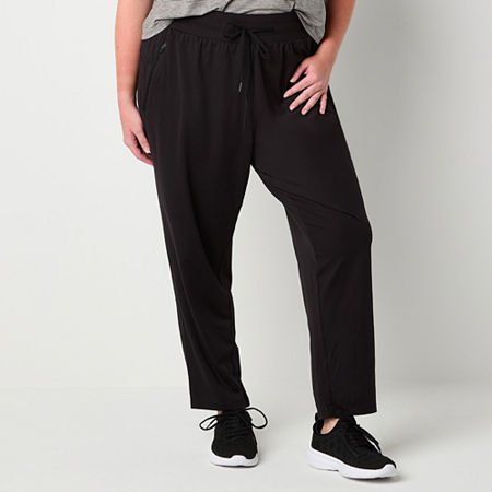 Xersion Everultra-Lite Womens Mid Rise Plus Jogger Pant, 2x, Black