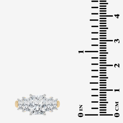 (G / Vs2-Si1) Womens 3 1/2 CT. T.W Lab Grown White Diamond 14K Gold 5-Stone Engagement Ring