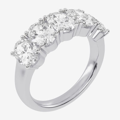 G / Vs2-Si2) 2 1/2 CT. T.W. Lab Grown White Diamond 14K Gold 5-Stone Anniversary Band