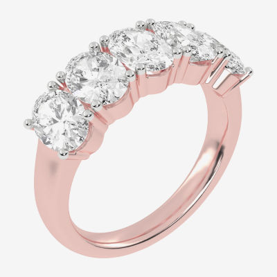 G / Vs2-Si2) 2 1/2 CT. T.W. Lab Grown White Diamond 14K Rose Gold 5-Stone Anniversary Band