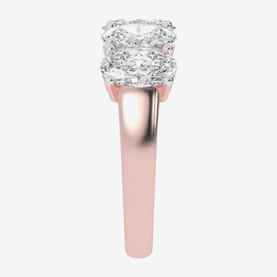 G / Vs2-Si2) 2 1/2 CT. T.W. Lab Grown White Diamond 14K Rose Gold 5-Stone Anniversary Band