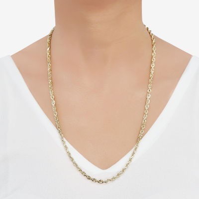 14K Gold Inch Solid Rope Chain Necklace