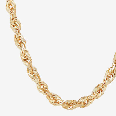 Womens 14K Gold 20 Inch Rope Chain Necklace