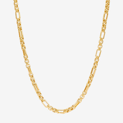 14K Gold 22 Inch Hollow Link Chain Necklace